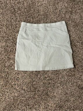 Mario Serrani Mint and White Mini Skort